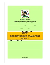Draft Non Motorised Transport Policy