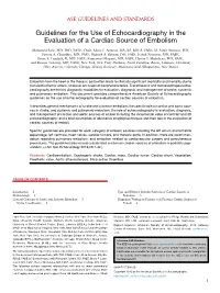 Guidelines for the Use of Echocardiography in the Evaluation of a Cardiac Source of Embolism
