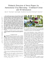 Peduncle Detection of Sweet Pepper for Autonomous Crop