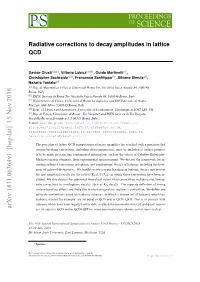 Radiative Corrections to Decay Amplitudes in Lattice QCD