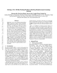 Solving a New 3D Bin Packing Problem with Deep Reinforcement Learning Method