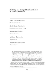 Stability and Competitive Equilibrium in Trading Networks