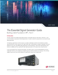 The Essential Signal Generator Guide Building a Solid Foundation in RF – Part 2