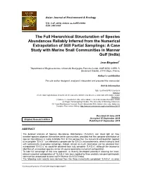 The Full Hierarchical Structuration of Species