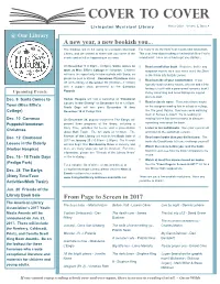 Winter 2016 Volume 2, Issue 4 @ Our Library a New Year, a New Bookish You