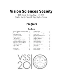 2010 Program Meeting Schedule
