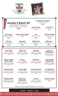 Aurelio's Batch 59