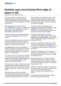 Austrian Eyes Record Jump from Edge of Space in US 8 October 2012, by Michael Thurston
