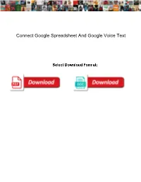 Connect Google Spreadsheet and Google Voice Text