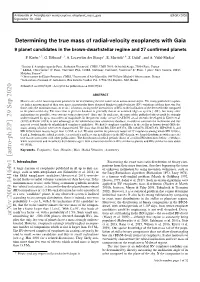 Determining the True Mass of Radial-Velocity Exoplanets with Gaia 9 Planet Candidates in the Brown-Dwarf/Stellar Regime and 27 Conﬁrmed Planets