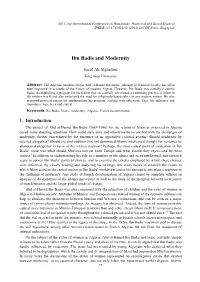 Ibn Badis and Modernity