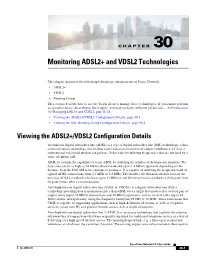 Monitoring ADSL2+ and VDSL2 Technologies