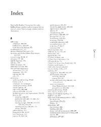 Throughout This Index Boldfaced Page Numbers Indicate Primary