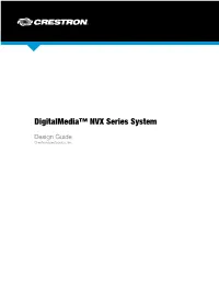 Design Guide: Digitalmedia NVX Series System