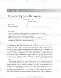 Epidemiology and Its Progress