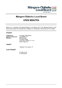 Māngere-Ōtāhuhu Local Board OPEN MINUTES