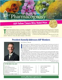ASP NEWSLETTER VOLUME 51, ISSUE 3 PAGE 2 President Kennelly Addresses ASP Members