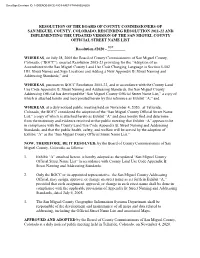 Board Resolution Adopting the Official Street Name List