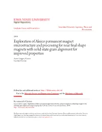 Exploration of Alnico Permanent Magnet Microstructure And