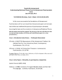 Relational Psychoanalysis: Theoretical and Technical