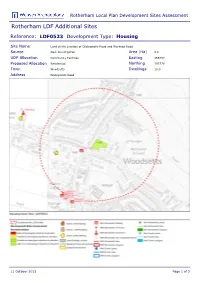 Rotherham LDF Additional Sites