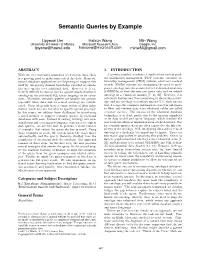 Semantic Queries by Example