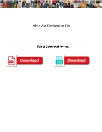 Alma Ata Declaration Cis