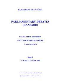 Assembly Spring Parlynet Weekly Book 5 2001