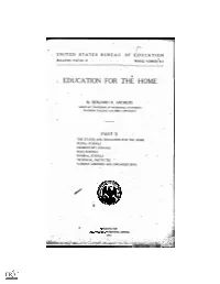 Education for the Home. Bulletin, 1914, No. 37. Whole Number 611. Part II