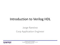 Introduction to Verilog HDL