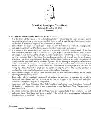 Marshall Sandpiper Class Rules Initiated: December 18, 2012 Amended