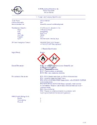 Material Safety Data Sheet