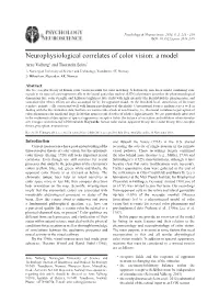 Neurophysiological Correlates of Color Vision: a Model