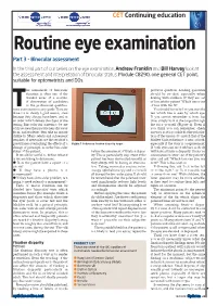 Routine Eye Examination