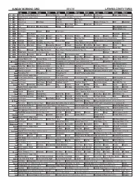 Sunday Morning Grid 5/11/14 Latimes.Com/Tv Times