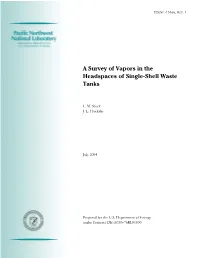 A Survey of Vapors in the Headspaces of Single-Shell Waste Tanks