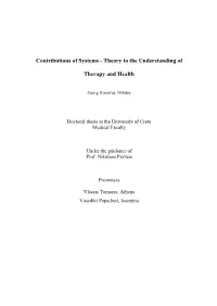 Contributions of Systems - Theory to the Understanding Of