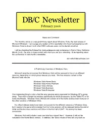 DB/C Newsletter February 2006