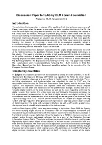 Discussion Paper for EAG by DLM Forum Foundation Introduction