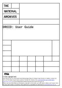 DROID: User Guide