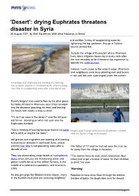 Drying Euphrates Threatens Disaster in Syria 30 August 2021, by Delil Souleiman with Alice Hackman in Beirut