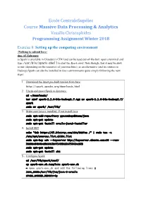 Ecole Centralesupélec Course Massive Data Processing & Analytics