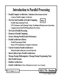 Introduction to Parallel Processing