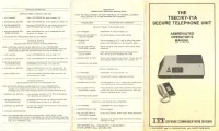 The Tsec/Ky-71A Secure Telephone Unit