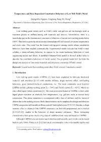 1 Temperature and Rate Dependent Constitutive Behaviors of Low Melt Field's Metal Quang-Kha Nguyen, Fanghang Deng, Pu Zhang*