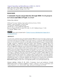 Community Based Seed Production Through IRRI /IAAS Projects in Western Mid Hills of Nepal: a Review