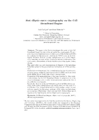 Fast Elliptic-Curve Cryptography on the Cell Broadband Engine