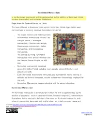 Illuminated Manuscripts in an Illuminated Manuscript Text Is