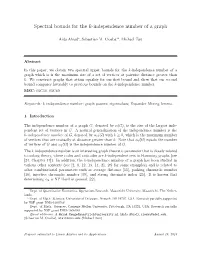 Spectral Bounds for the K-Independence Number of a Graph