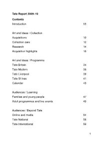 Tate Report 2009–2010 – Text Only